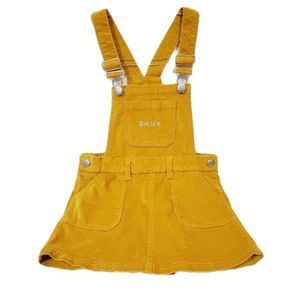DKNY Toddler girl size 6x mustard overall dress